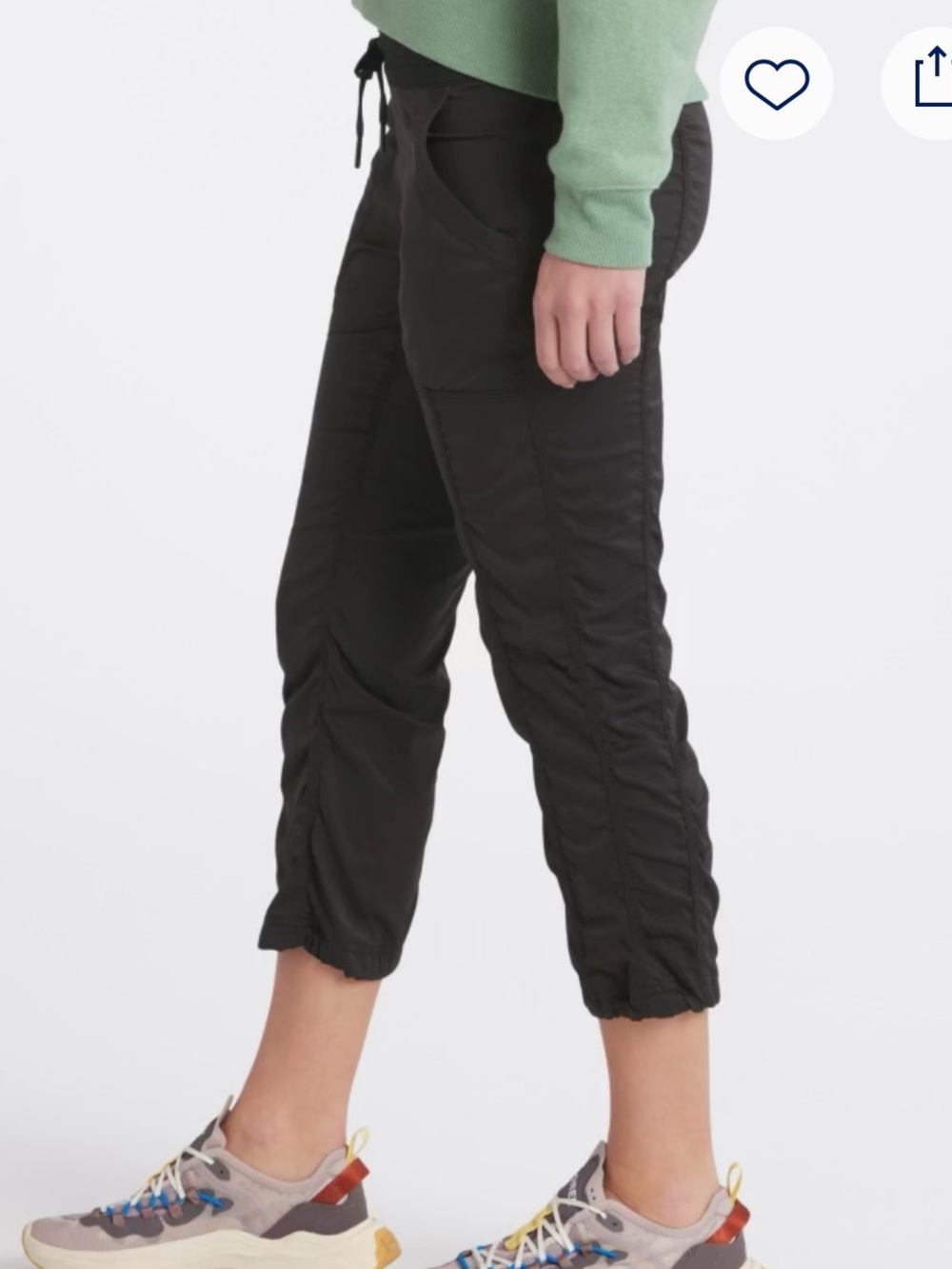 The North Face Cropped Drawstring Cargo Pants - Black - Picture 3 of 4